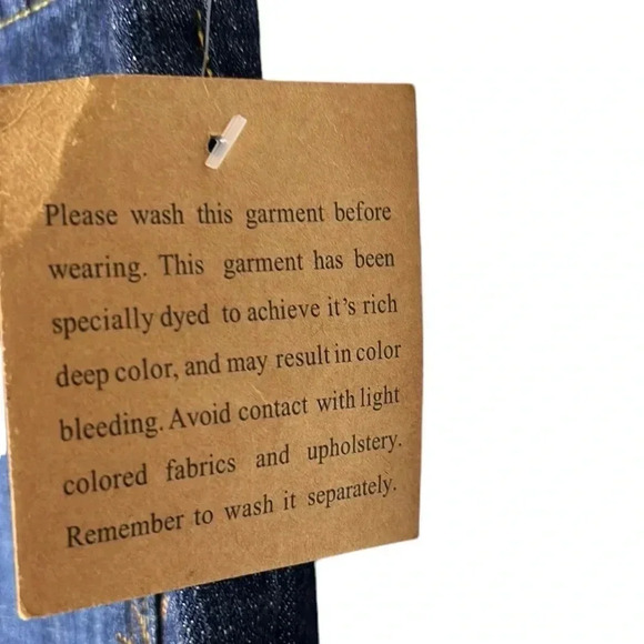 Nevada jeans ,women 12  petite. NWT,dark blue ,vintage ?,denim ,cottagecore. - Picture 4 of 13